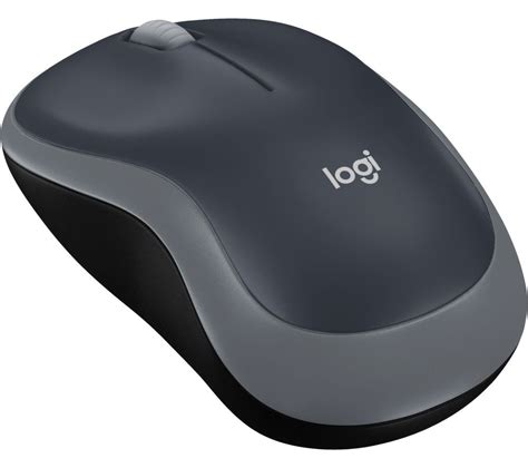 Logitech Wireless Mouse M185 (Black & Swift Grey) Nano USB receiver 3 buttons optical tracking with wheel 10m range 12-month bat